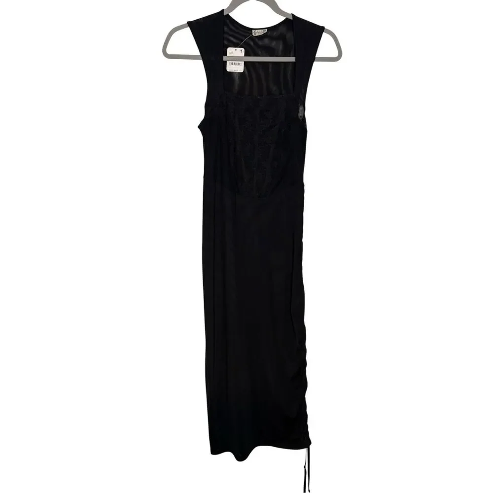 Free People Corset-is Convertible Mesh Bodycon Dress Size Small NWT - Picture 3 of 7